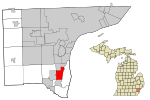 Wayne County Michigan Incorporated and Unincorporated areas Trenton highlighted